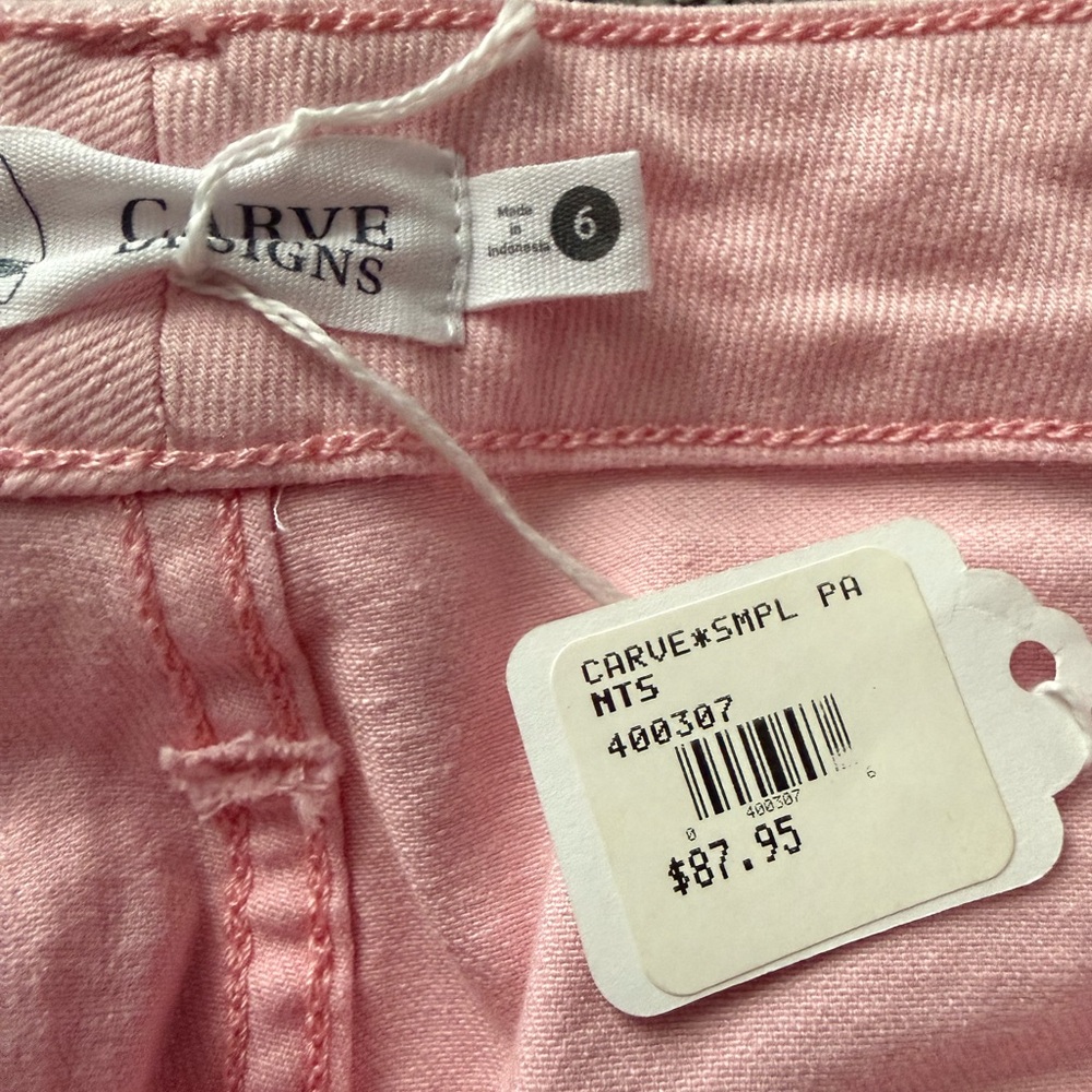 Carve Designs Pastel Pink Straight-Leg Jeans - Picture 4 of 6